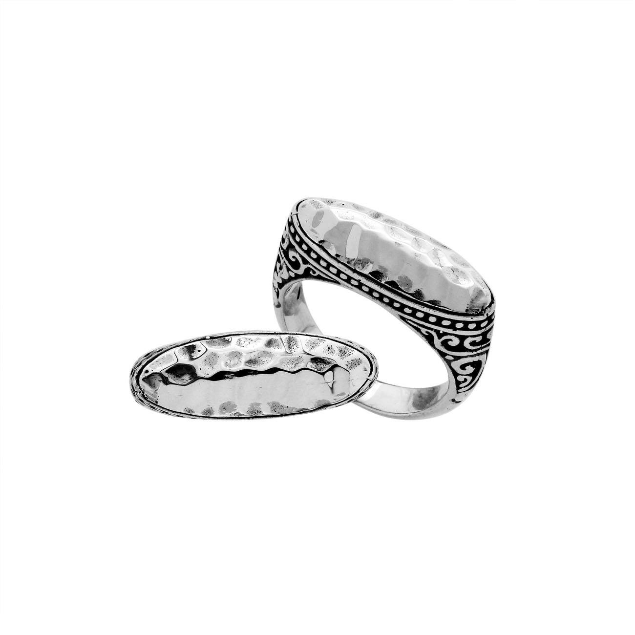 AR-6190-S-7" Sterling Silver Ring With Plain Silver