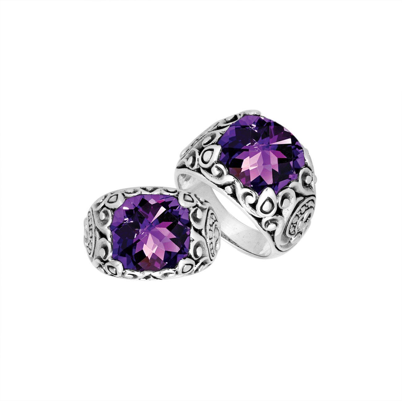 AR-8031-AM-8 Sterling Silver Ring With Amethyst Q.