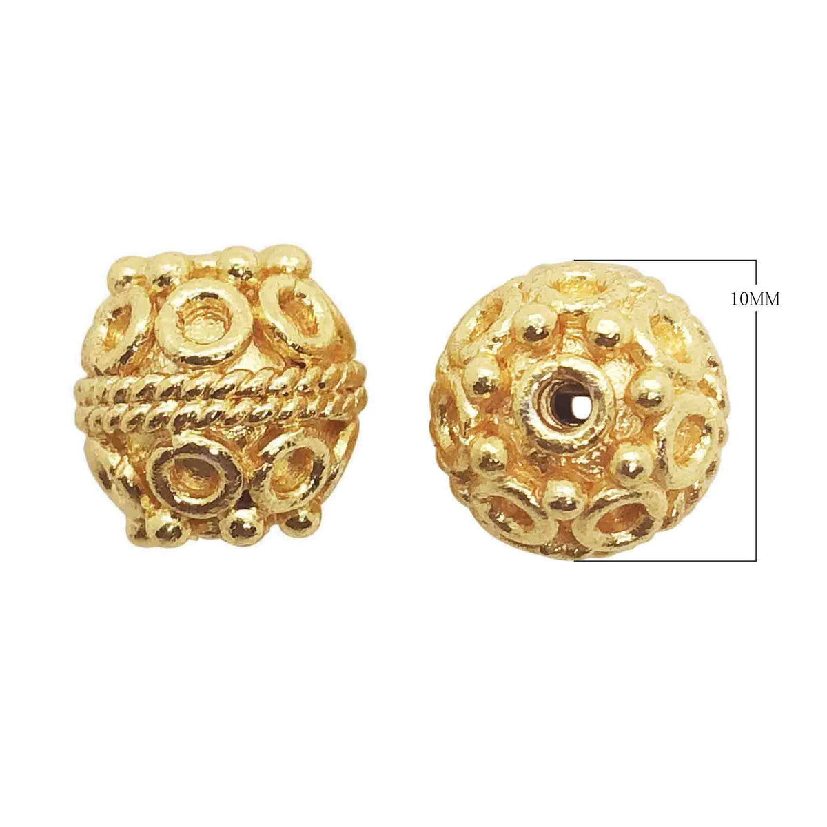 BG-374 18K Gold Overlay Bali Bead – Bali Designs Inc