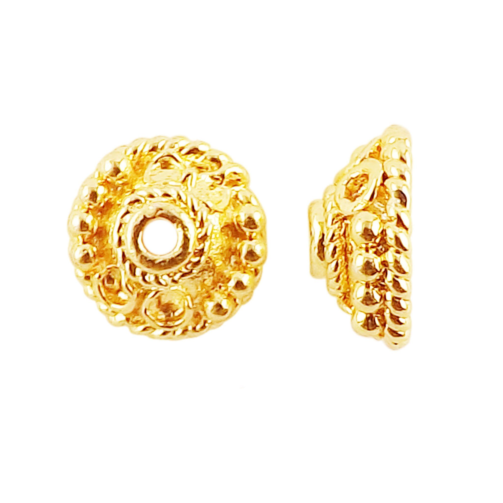 CG-281-9MM 18K Gold Overlay Bead Cap