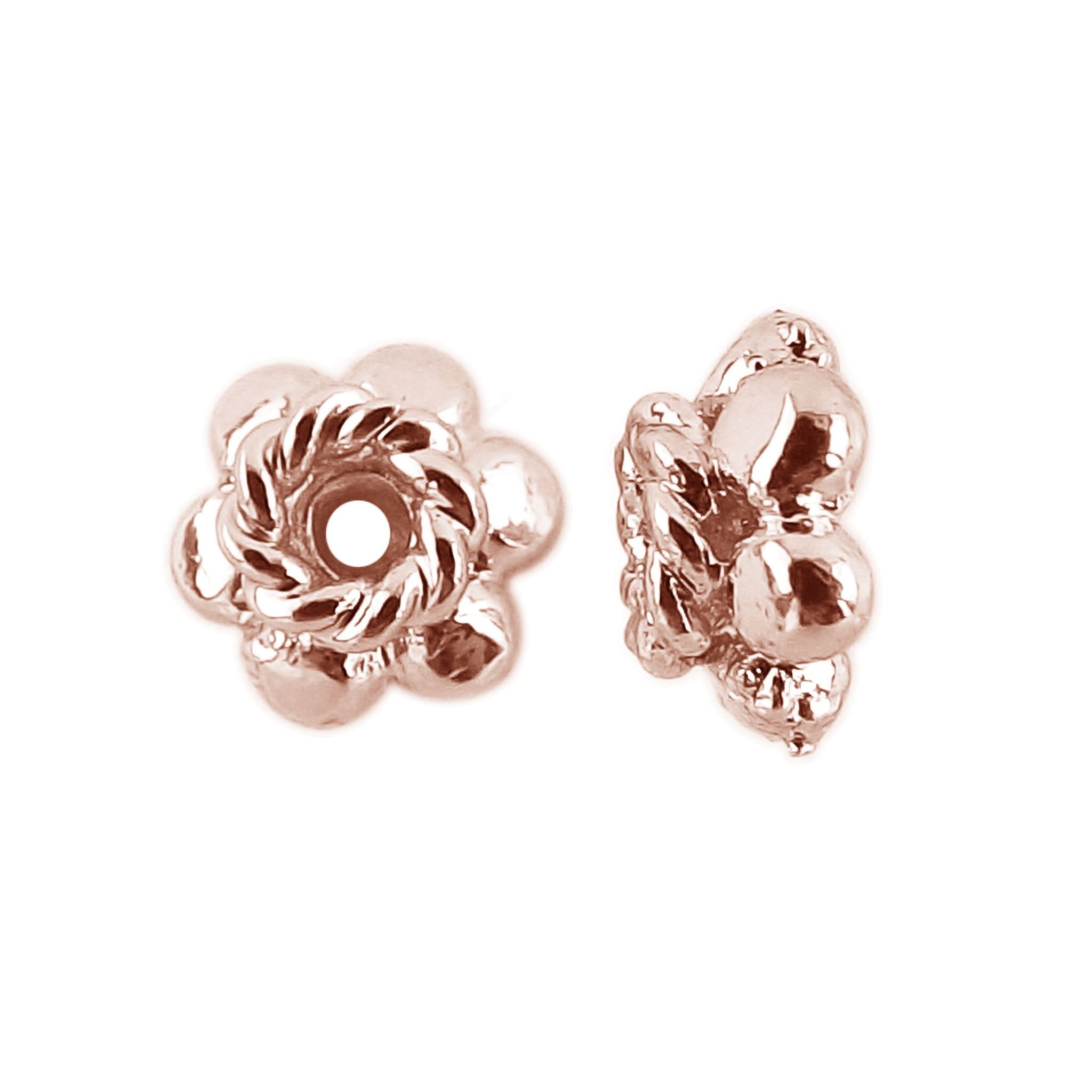 CRG-153-7MM Rose Gold Overlay Bead Cap