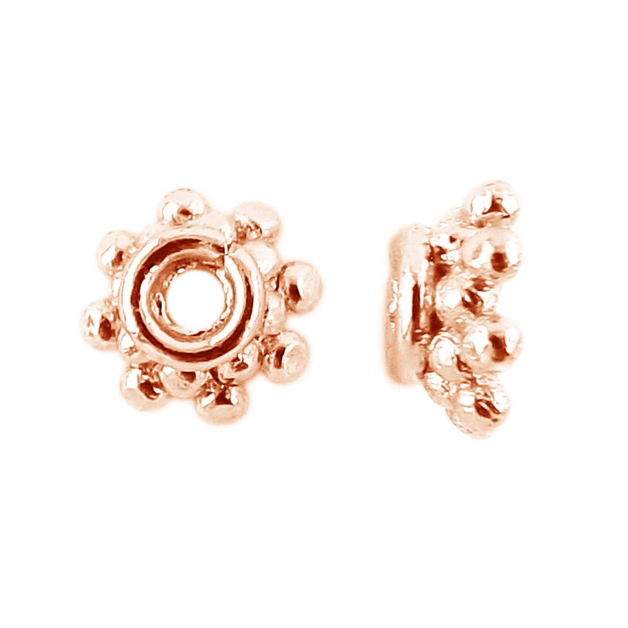 CRG-334-7X4MM Rose Gold Overlay Bead Cap