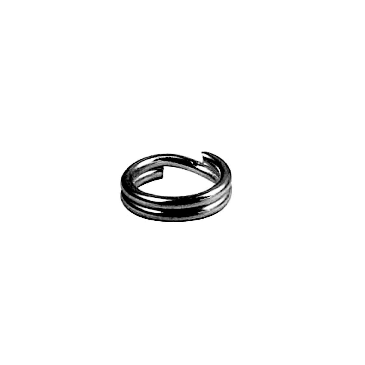 FR-132-8MM Black Rhodium Overlay Round Split Ring