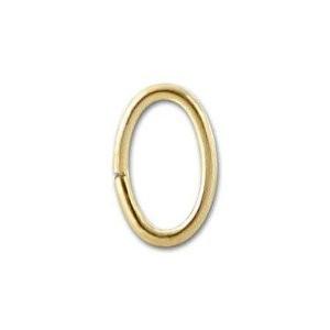 JOG-104-4X3MM 18K Gold Overlay Oval Open Jump Ring