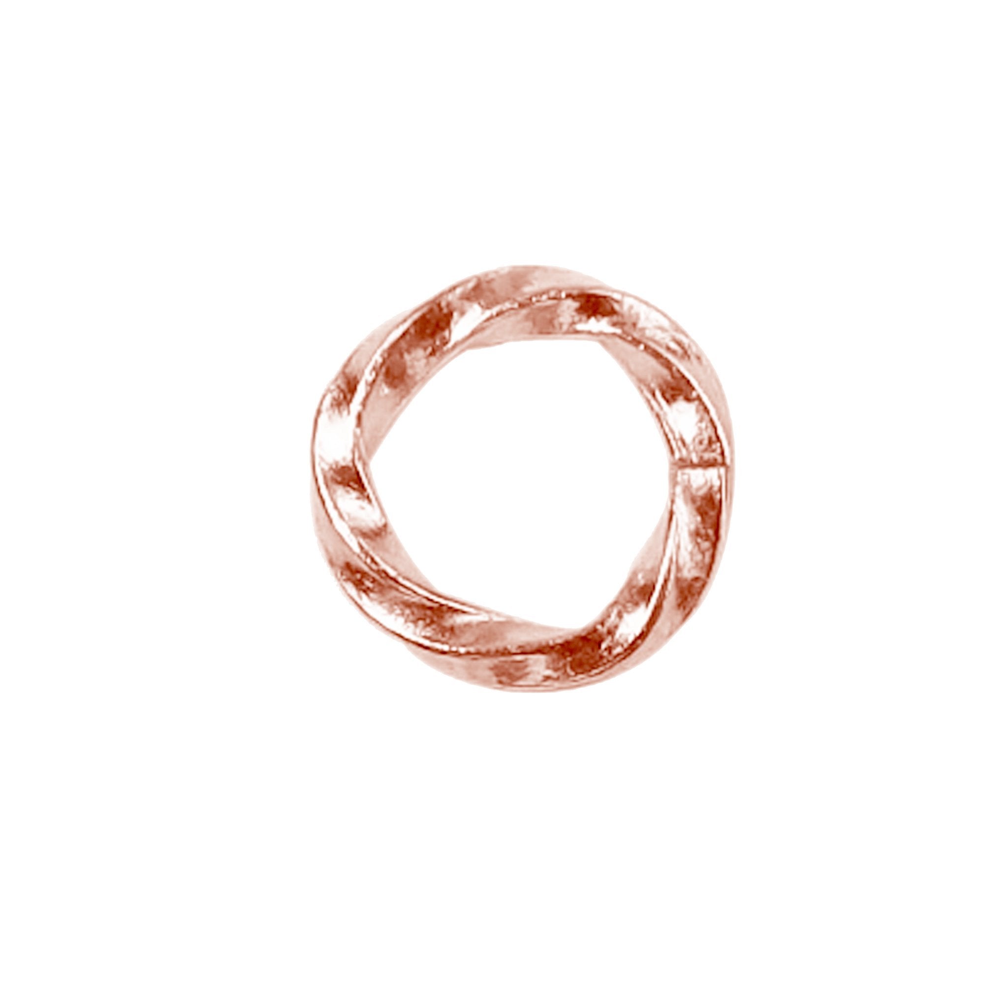 JORG-107-7MM Rose Gold Overlay Twisted Open Jump Ring