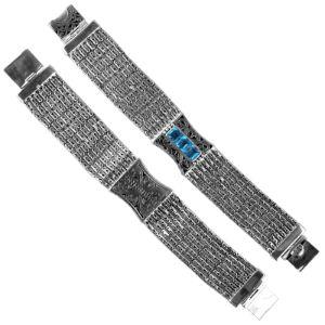 SB-1241-BT Sterling Silver Bracelet With Blue Topaz Q.