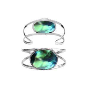 SB-1701-AB Sterling Silver Bracelet With Abalone Shell