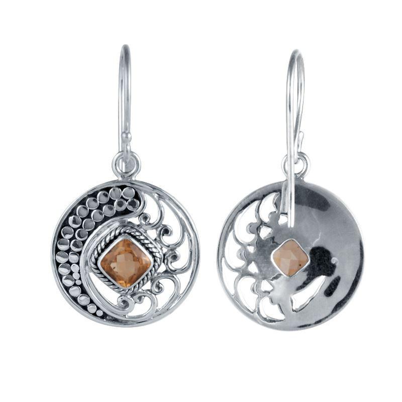 SE-8214-CT Sterling Silver Earring With Citrine Q. – Bali Designs Inc