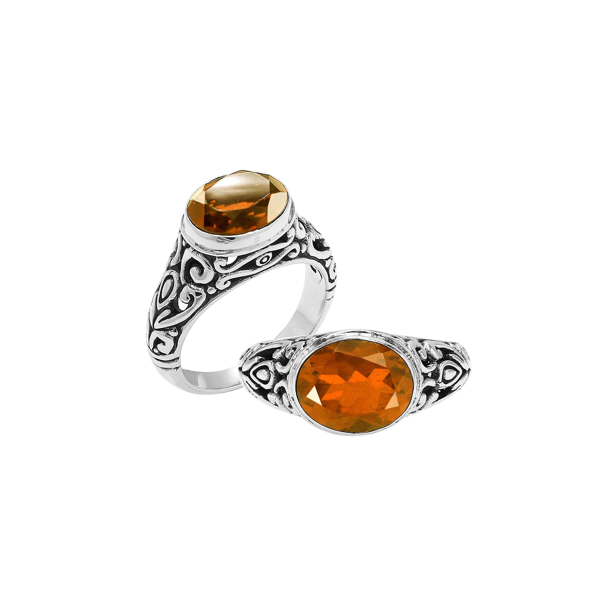 SR-4218-CT-8 Sterling Silver Ring With Citrine Q.