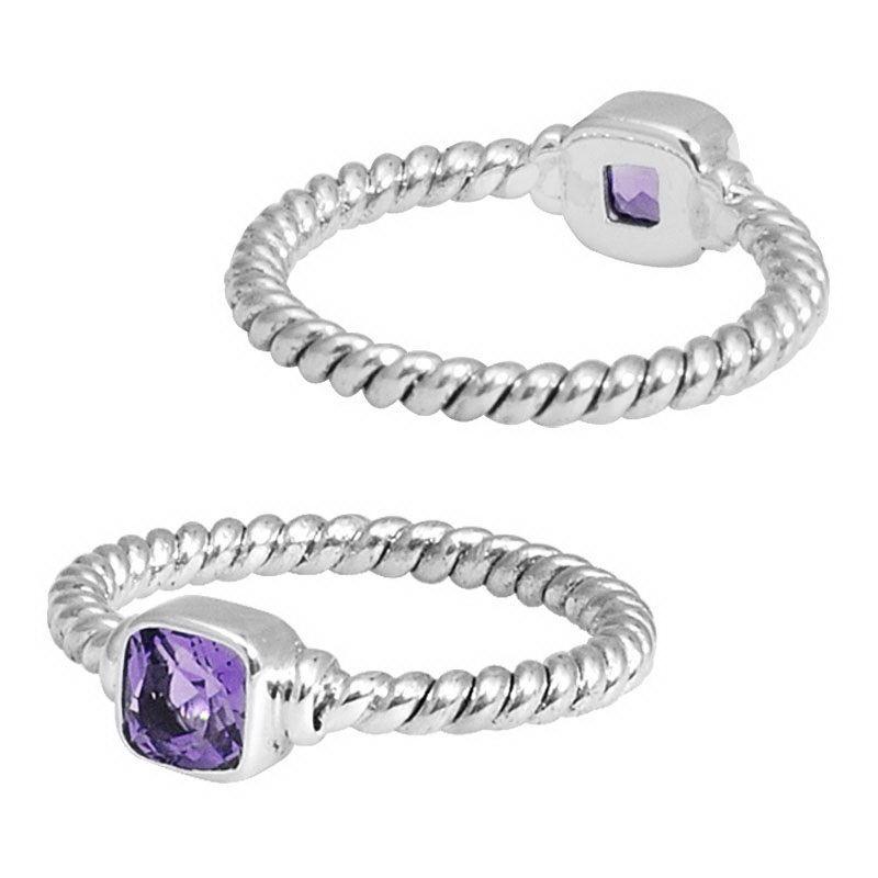 SR-5361-AM-5 Sterling Silver Ring With Amethyst