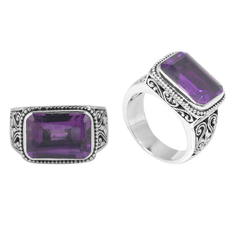 SR-5439-AM-6 Sterling Silver Ring With Amethyst Q.