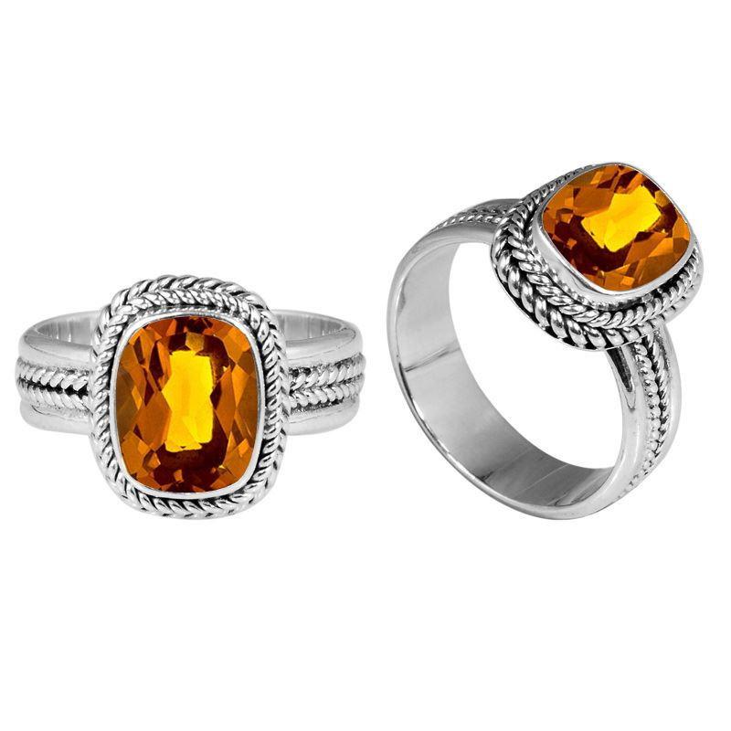 SR-8052-CT-6 Sterling Silver Ring With Citrine Q.