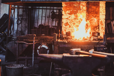 Iron Forge Melting Hot Fire At Borderland Rustic Hardware for Forging Metal, Steel, and Iron, How to and the process in 2021 Metal Blacksmithing.jpg