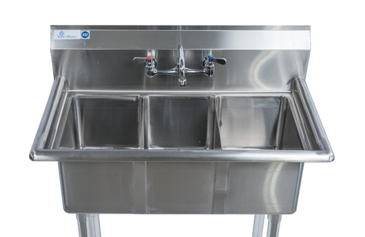 Stainless Steel 3 Compartment Sink 36 X 20 Nsf Certified