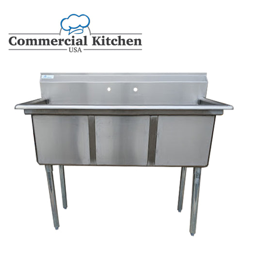 Stainless Steel 3 Compartment Sink 50 5 X 21 Nsf Certified