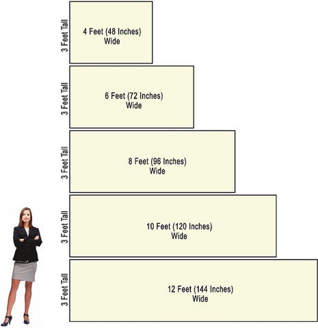 3 Foot Horizontal Banner Size Chart