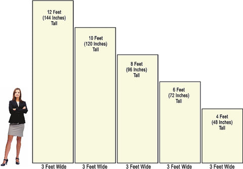 3 Foot Vertical Banner Size Chart