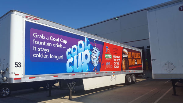 Box Truck Using Ackland Media Banner Frame System