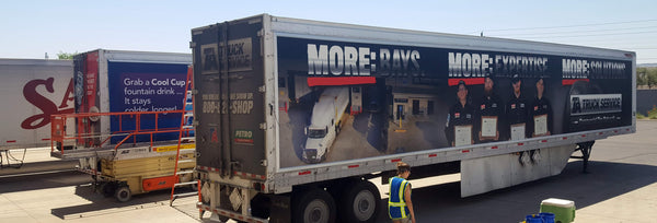 Box Truck Using Ackland Media Banner Frame System