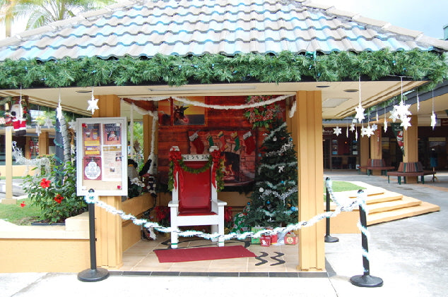 Christmas Santa Claus Vinyl Wrap Shopping Center