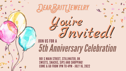Dearbritt jewelry 5th anniversary celebration detail image