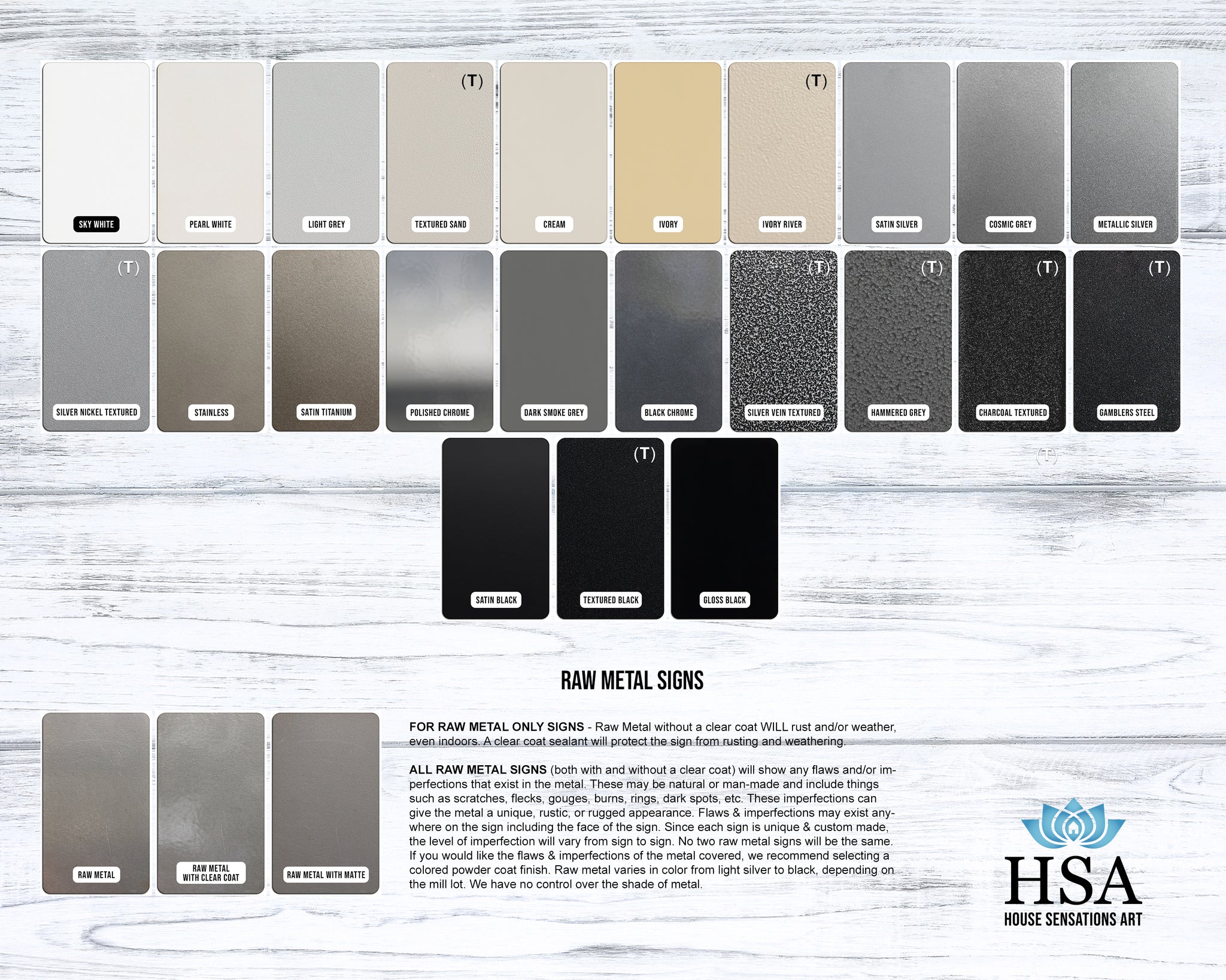 Color Chart page 3- HSA 