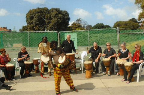 Corporate team building with African drumming