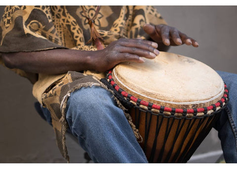 African djembe drum teacher