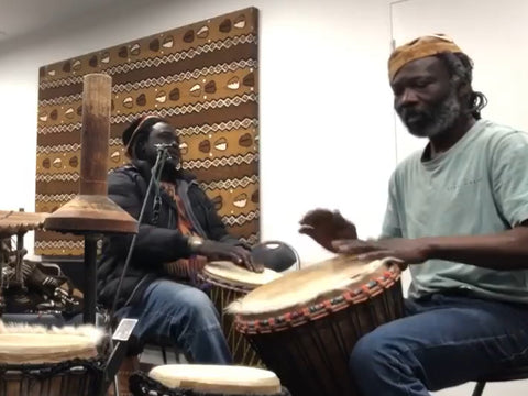 African drum masters jamming in Melbourne