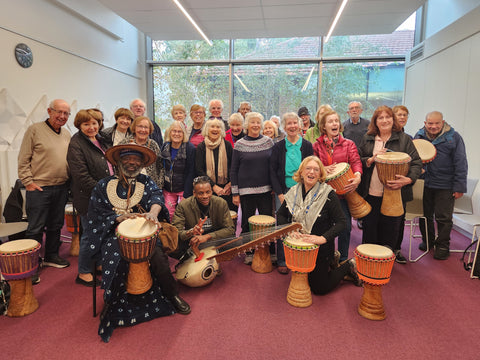 African drumming workshop for university U3A group