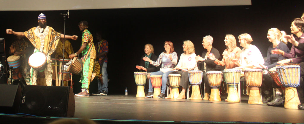 Conference team building workshop and African drumming performance