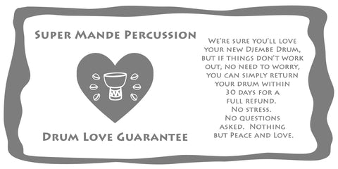 djembe drum love guarantee