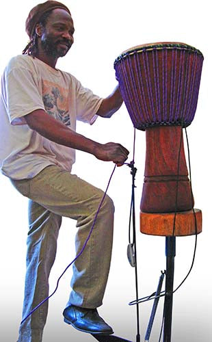 West African djembe drum repair and reskin