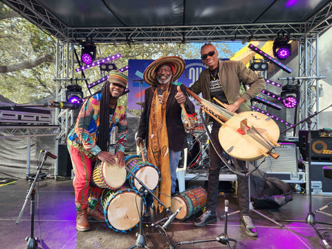 West African traditional drumming and kora music performance