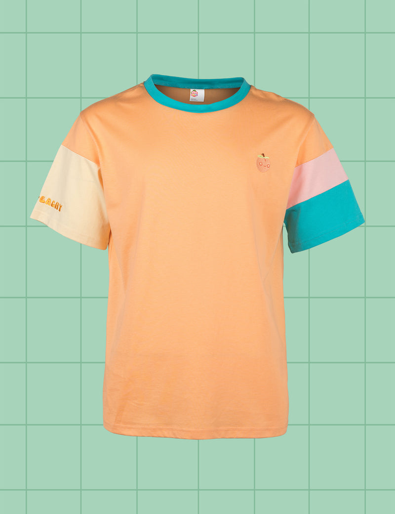 Stay Peachy Color Block T-Shirt | Stay Peachy