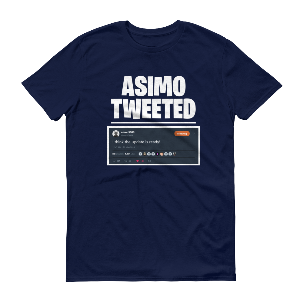Asimo Tweet Adult T Shirt By Roblox Locus - blue locus roblox