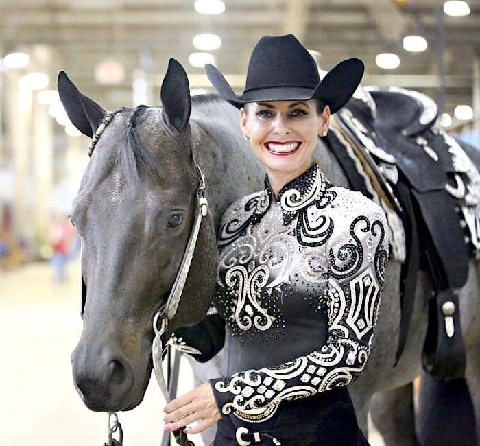 Jamie Radebaugh and her show horse