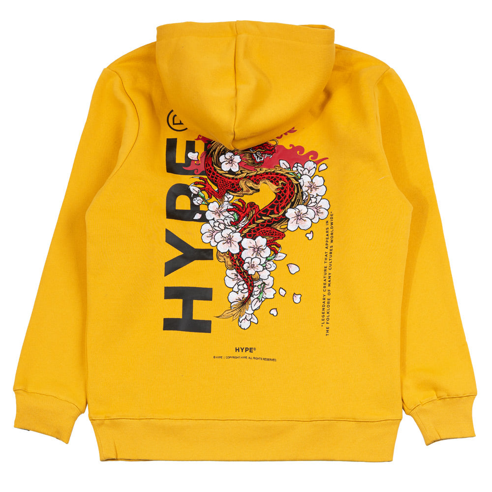 Beyond The Culture Dragon Pullover Hoodie | Mustard