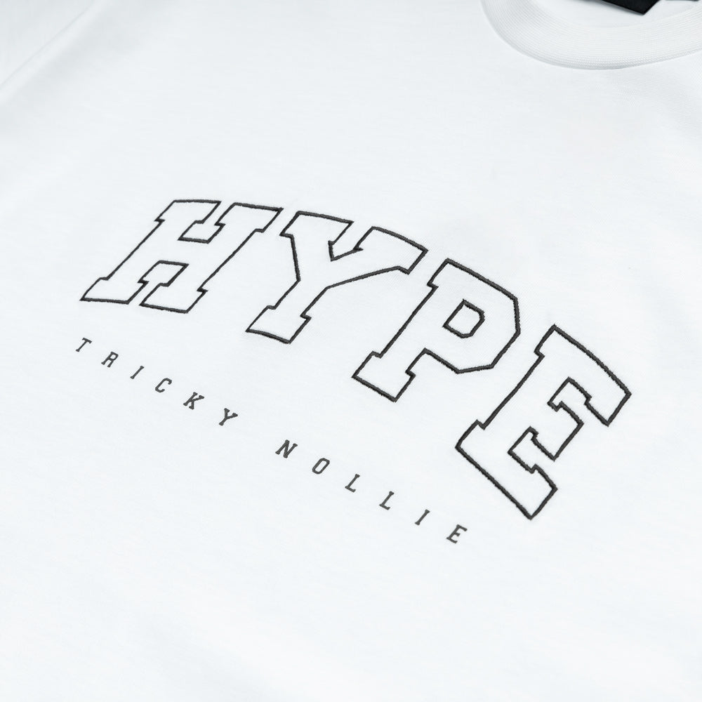 HYPE Tricky Nollie Goofy Round Neck Tee | White - HYPE ...