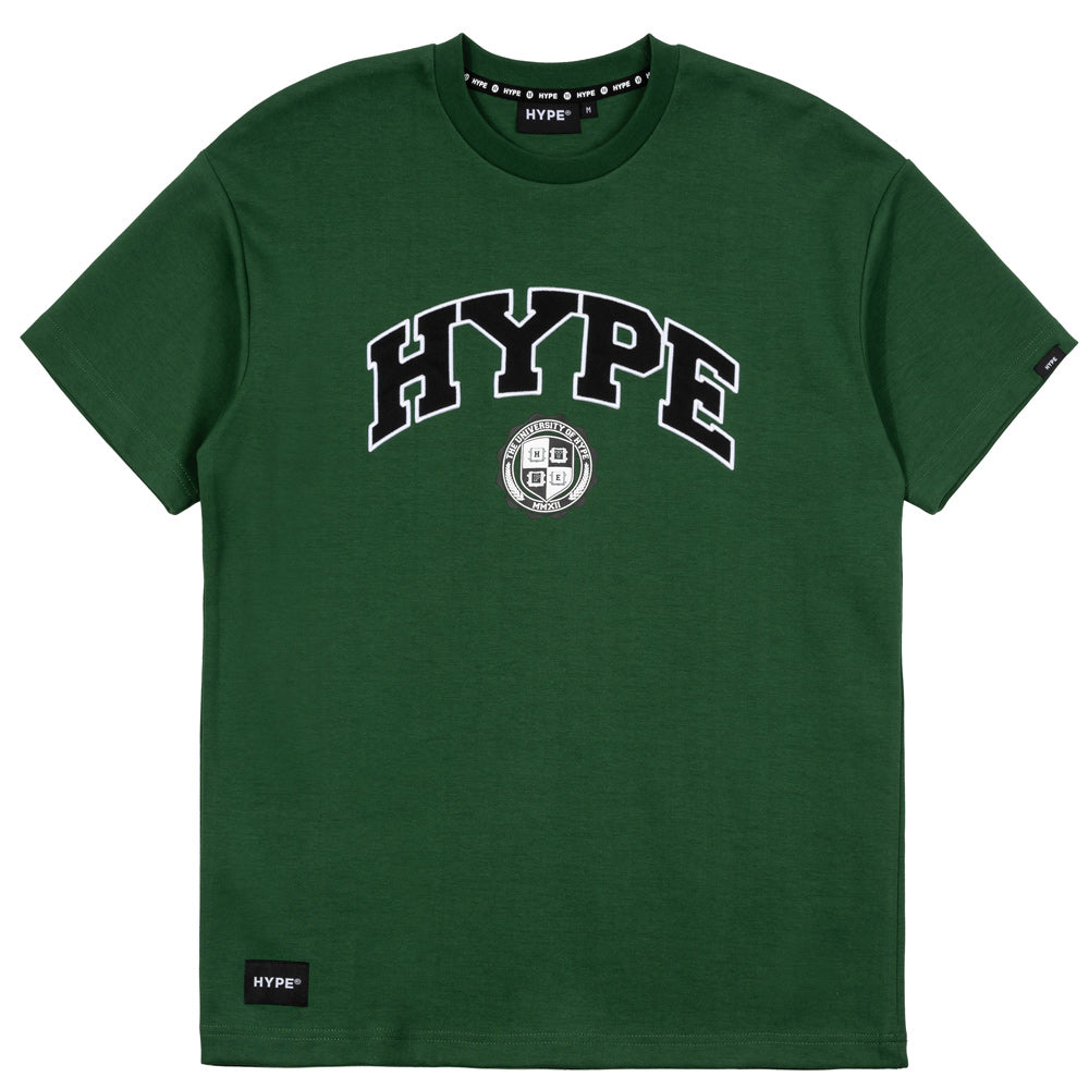 HYPE Signature Collegiate Tee | Green/Black