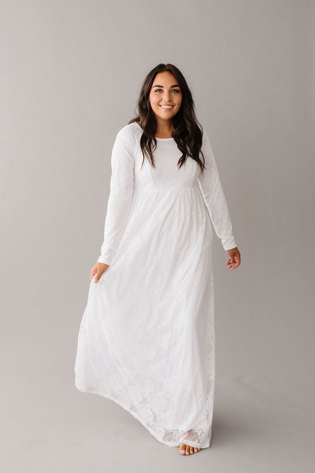 simply white temple dresses