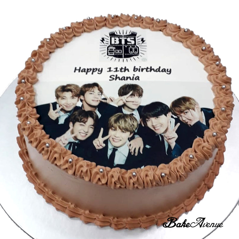 Kpop Bts Icing Image Ombre Cake Smooth Finish Bakeavenue