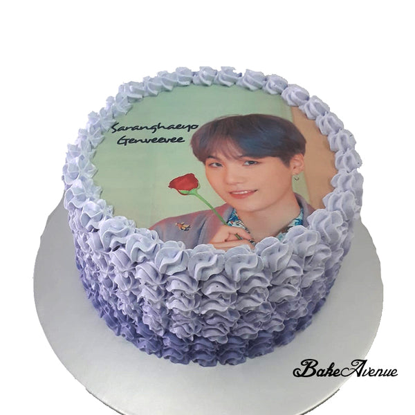 Kpop BTS (Suga) icing image Ombre Cake – BakeAvenue