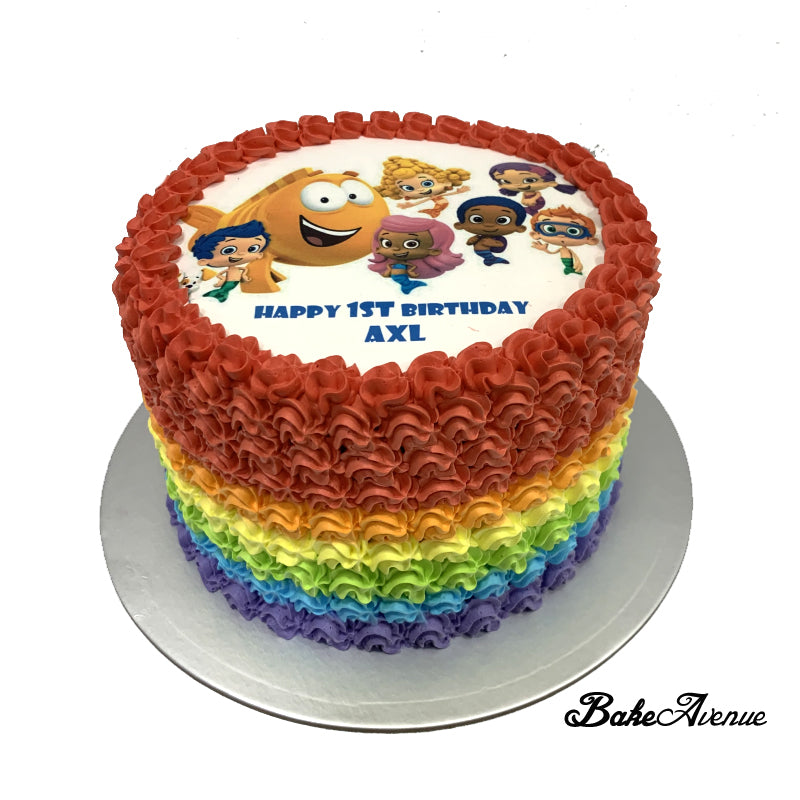 Bubble Guppies image Rainbow Cake – BakeAvenue