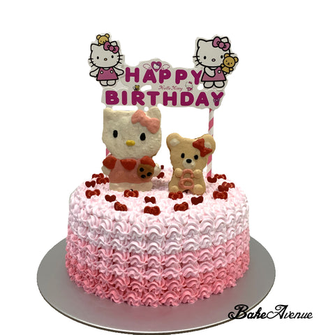 hello kitty birthday cupcake cake