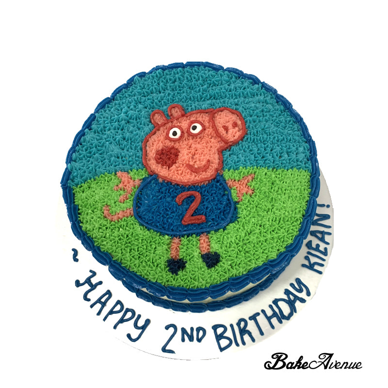 Peppa Pig George with Dinosaur Buttercream Cake – BakeAvenue