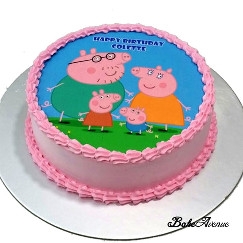 Customised Macarons Cupcakes Cakes Pushpops Cookies Tagged Theme Peppa Pig Bakeavenue - piggy roblox cake pop