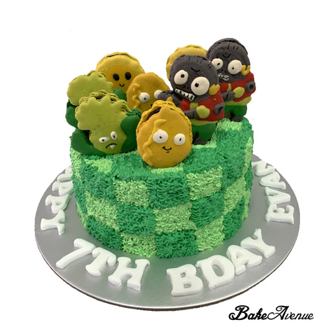 Customised Macarons Cupcakes Cakes Pushpops Cookies Tagged Theme Plants Vs Zombies Bakeavenue - roblox zombie cake