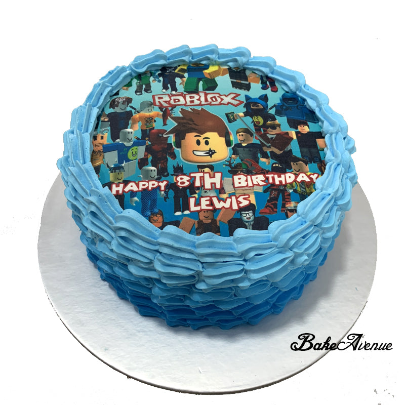 Roblox Icing Image Ombre Cake Bakeavenue - roblox birthday cake singapore