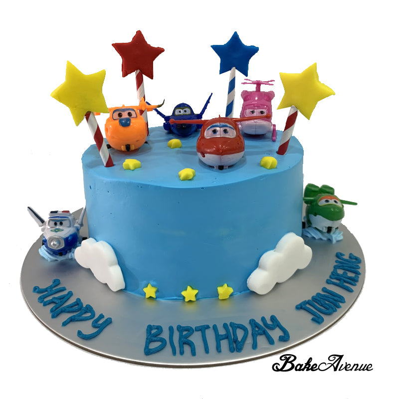 Super Wings Topper Ombre Cake Smooth Finish Bakeavenue